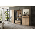 GARDEROBENBANK  in 80/48/38 cm  - Eichefarben/Graphitfarben, Design, Holzwerkstoff/Textil (80/48/38cm) - Voleo