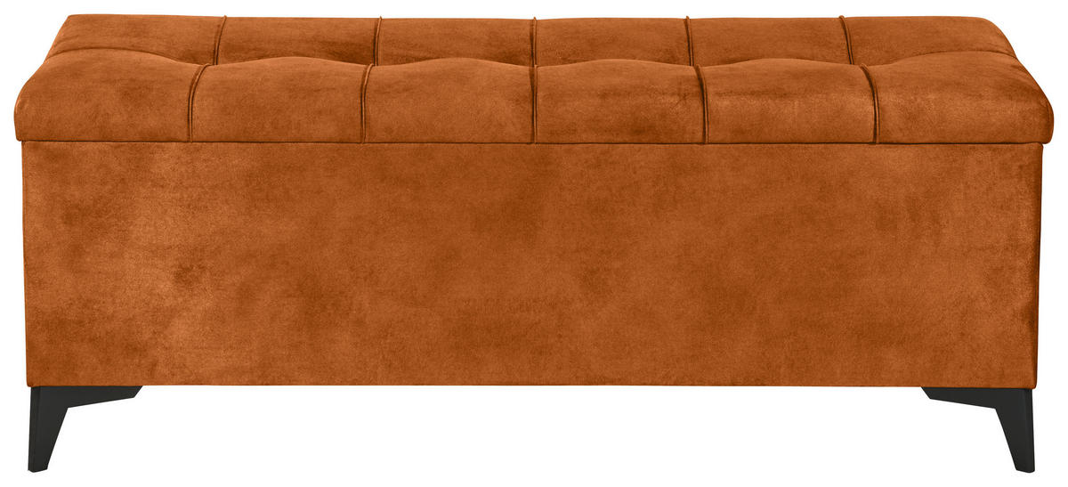 BETTBANK 139/58/50 cm   - Cognac/Schwarz, KONVENTIONELL, Kunststoff/Textil (139/58/50cm) - Modante