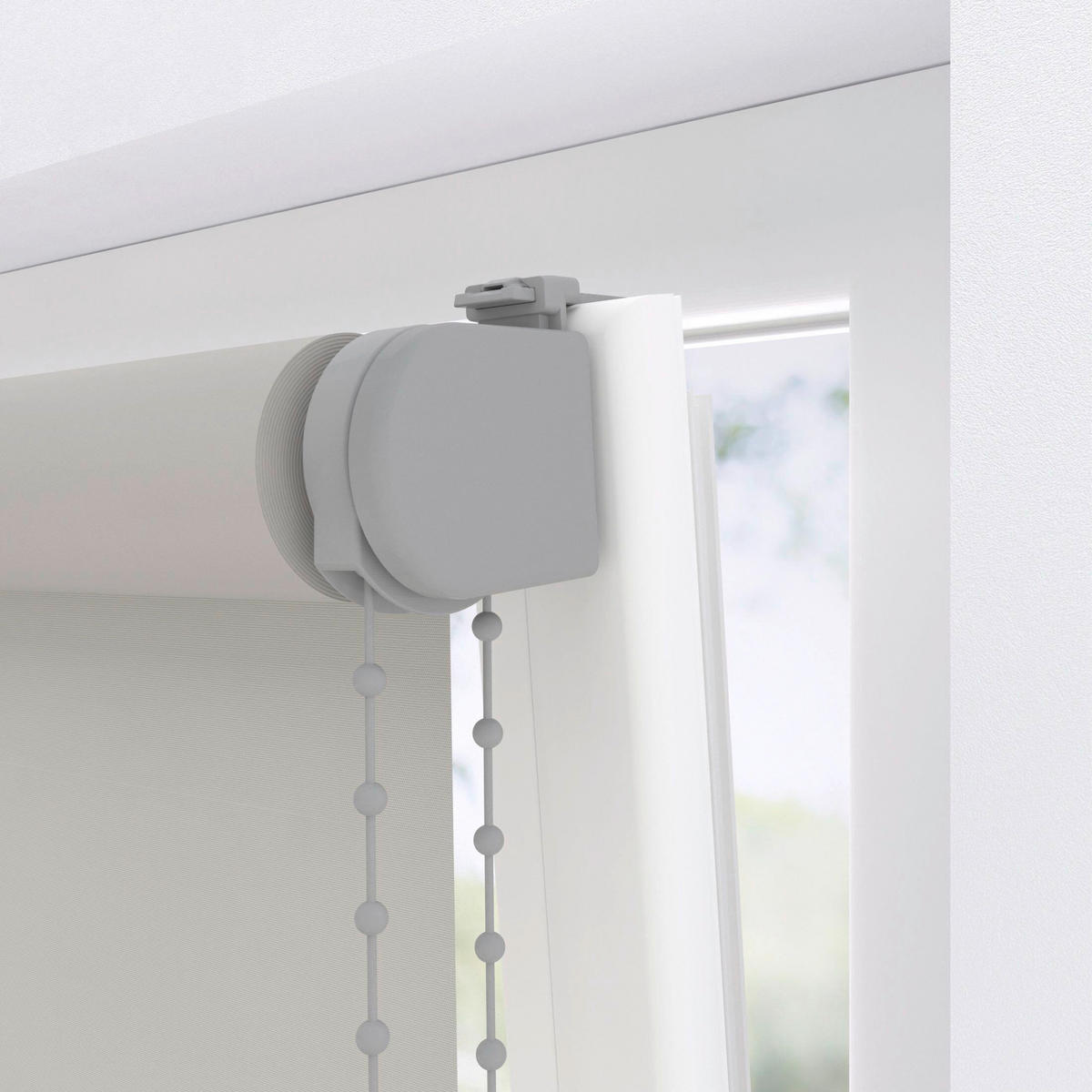 VERDUNKELUNGSROLLO  - Hellgrau, Basics, Textil (50/190cm)