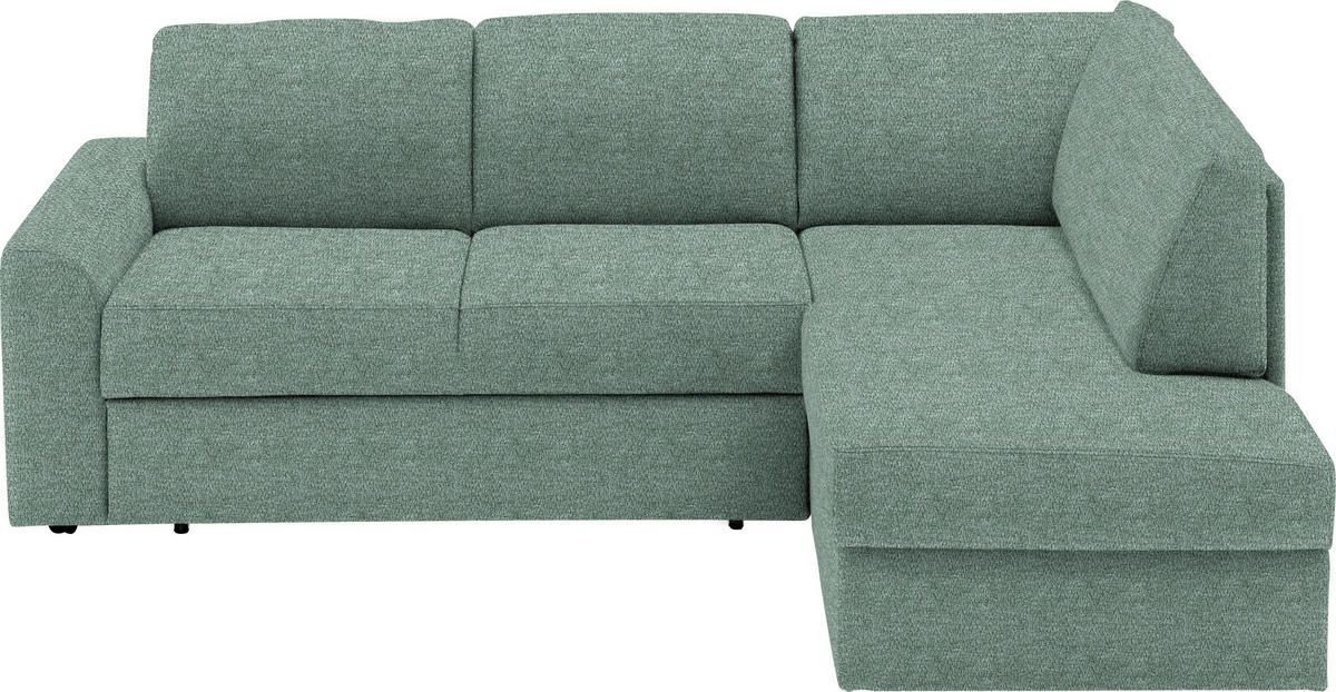 ECKSOFA in Webstoff Türkis  - Türkis/Schwarz, Konventionell, Kunststoff/Textil (224/165cm) - Xora