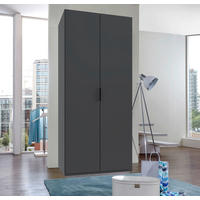 FALTTÜRENSCHRANK 100/236/58 cm 1-türig Graphitfarben  - Schwarz/Graphitfarben, Design, Holzwerkstoff (100/236/58cm) - Boxxx