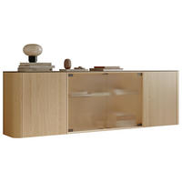 SIDEBOARD Eschefarben, Greige  216/68/37 cm  - Greige/Eschefarben, Natur, Glas/Holz (216/68/37cm) - Walden
