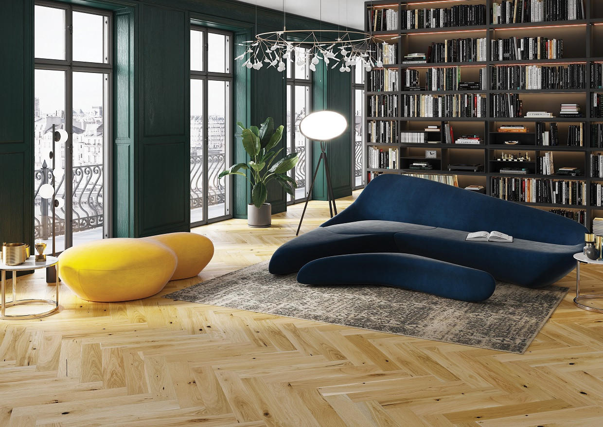 FISCHGRÄT Eiche Grand Canyon  per  m² - Eichefarben, Design, Holz (72,5/13/1,4cm) - Ambiente