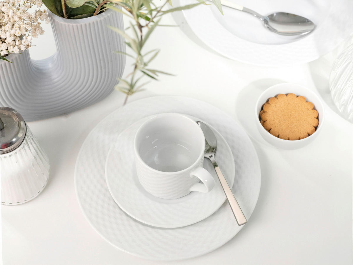 KAFFEESERVICE POLO 18-teilig  - Weiss, Basics, Keramik (34/18,5/34cm) - Creatable