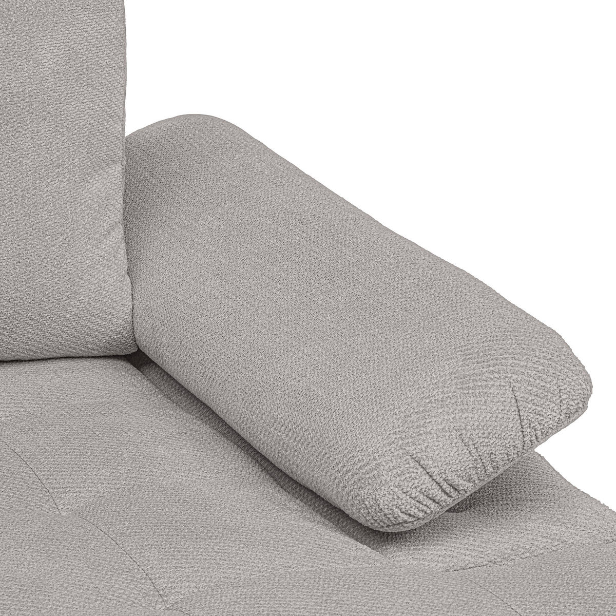 ECKSOFA Hellgrau Webstoff  - Hellgrau/Schwarz, KONVENTIONELL, Kunststoff/Textil (282/162cm) - Carryhome
