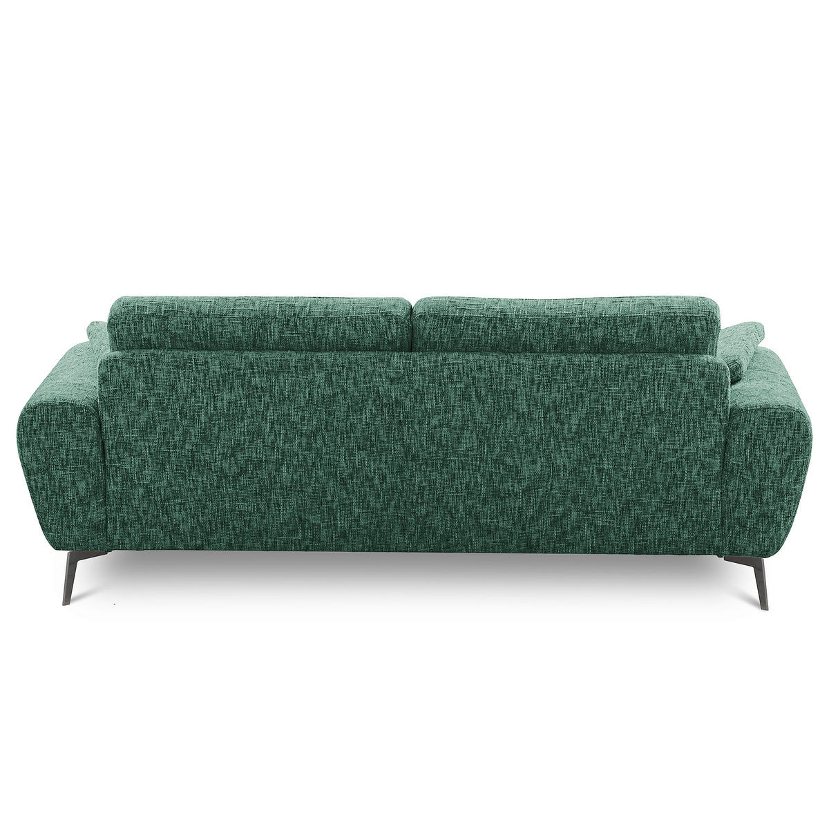 3-SITZER-SOFA Webstoff Grün  - Schwarz/Grün, Design, Textil/Metall (187/85/92cm) - Livetastic