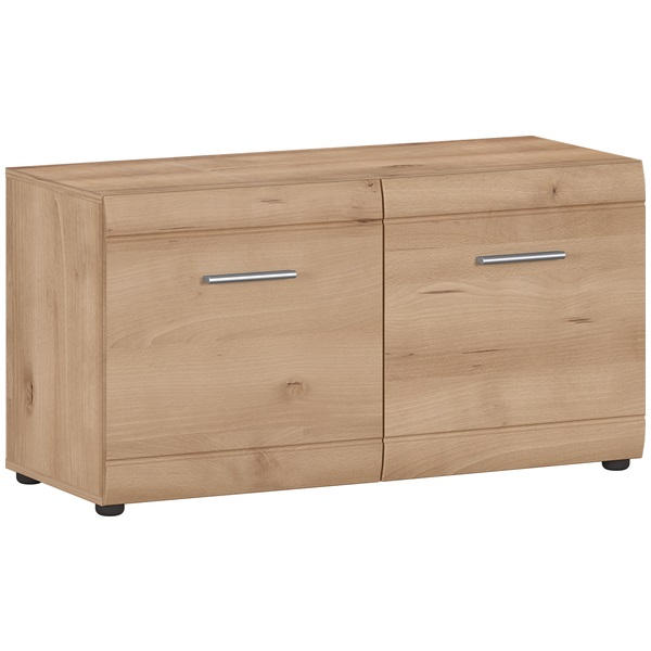 GARDEROBENBANK Buchefarben - Buchefarben/Silberfarben, Design, Kunststoff (96/51/39cm) - Carryhome