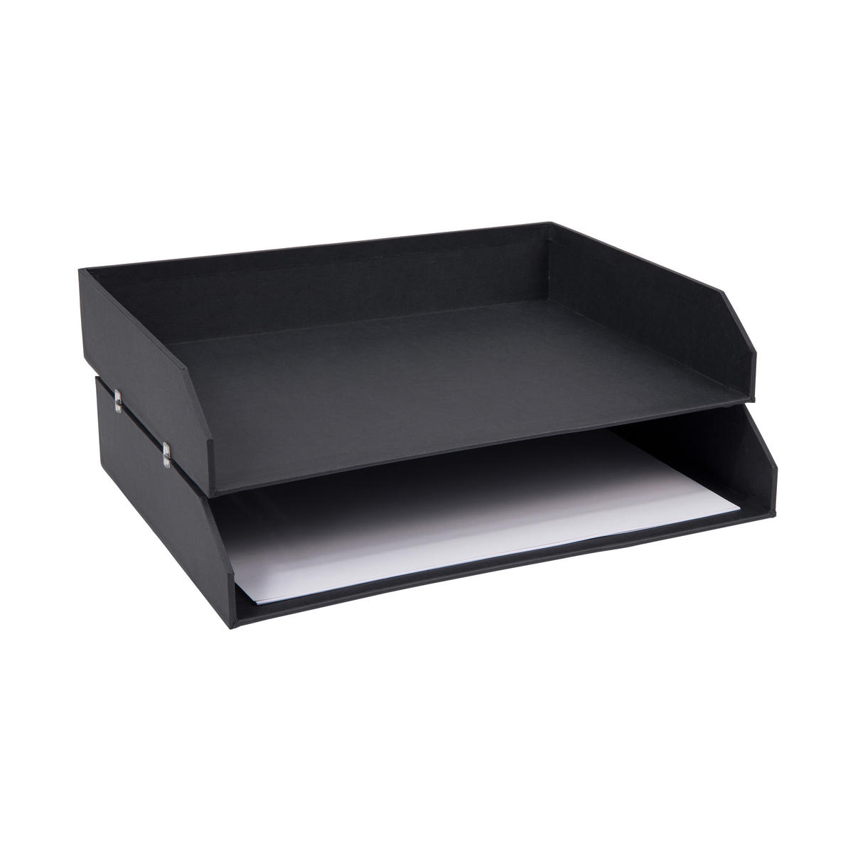 BRIEFABLAGE Papier, Karton Grau  - Grau, Basics, Karton/Papier (33.2/6.3/25.4cm)