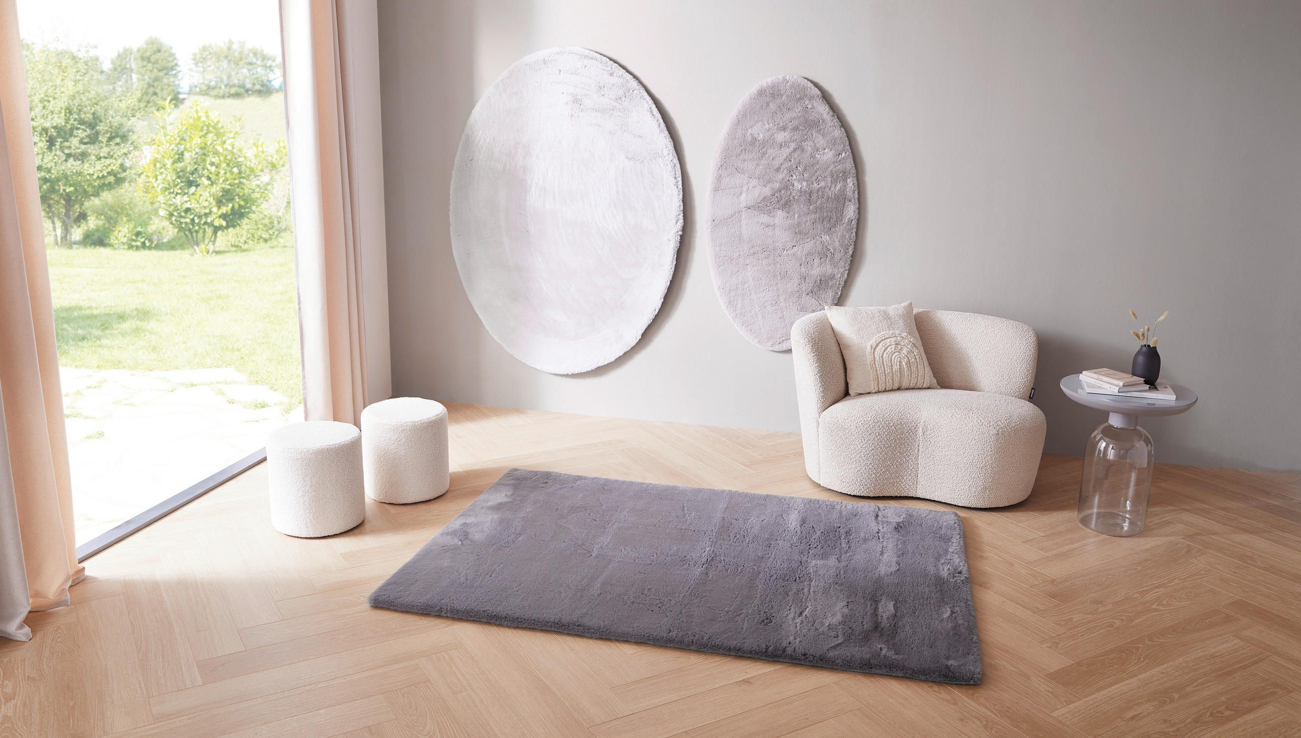 HOCHFLORTEPPICH 70/130 cm Taupe  - Taupe, Design, Textil (70/130cm) - Novel