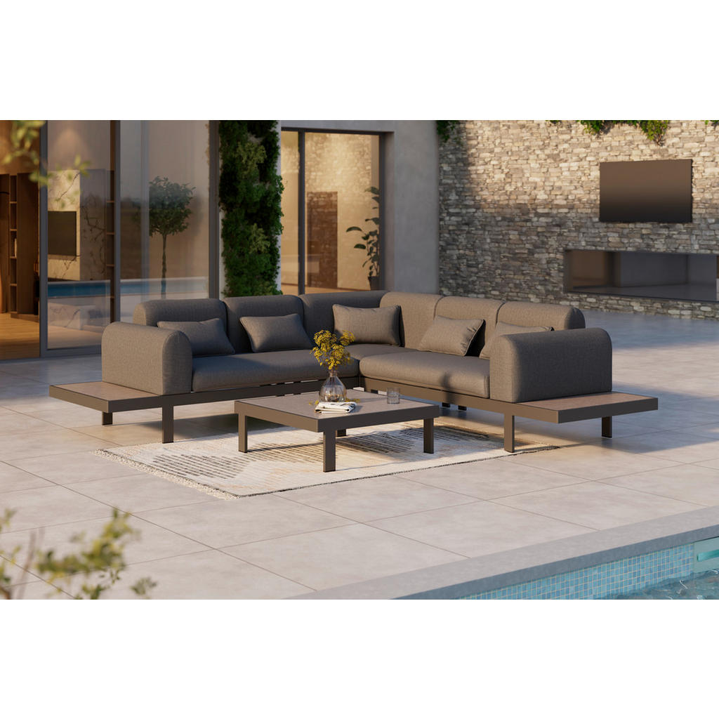 Ambia Garden TERASOVÁ SEDACIA SÚPRAVA kov, sklo, textil
