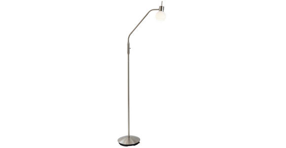 LED-STEHLEUCHTE 23/150 cm - Weiß/Nickelfarben, Basics, Glas/Metall (23/150cm) - Novel