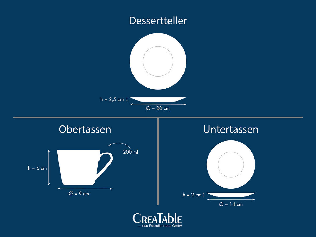 KAFFEESERVICE Weiß Base Weiß 18-teilig  - Weiß, Basics, Keramik - Creatable