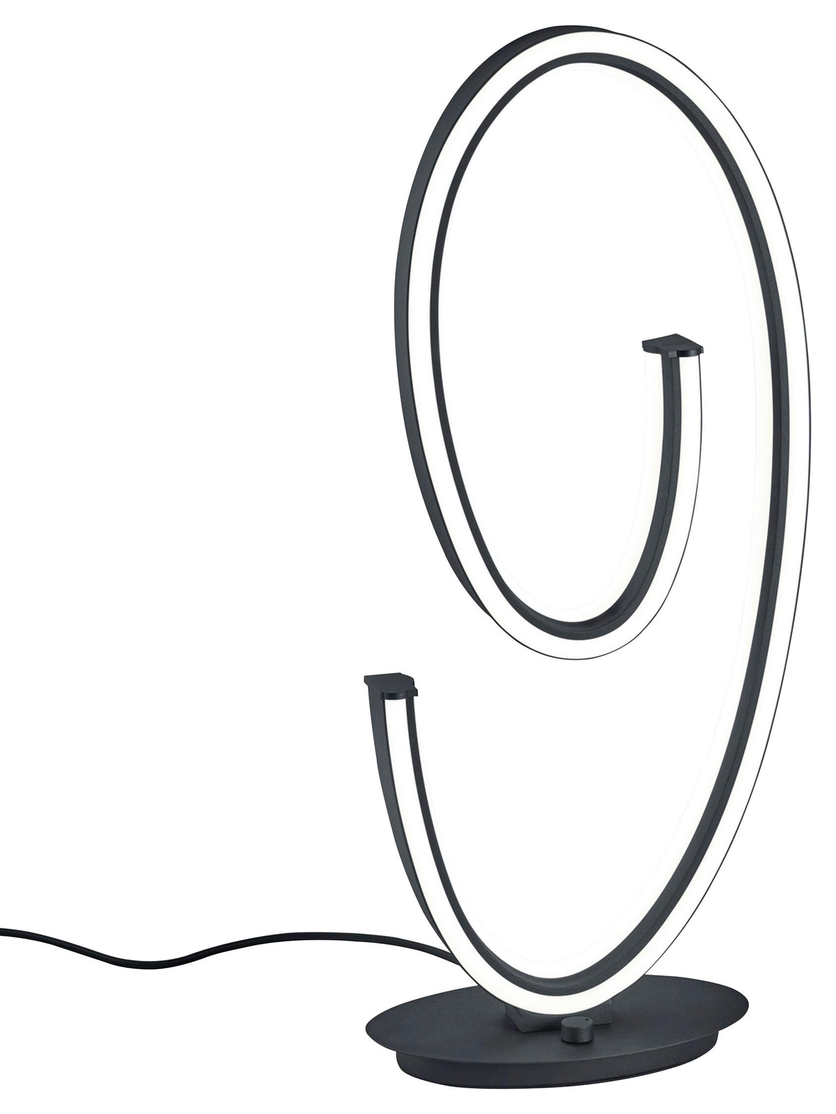 LED-TISCHLEUCHTE - Schwarz/Weiß, LIFESTYLE, Kunststoff/Metall (26/16/65cm) - Cinque