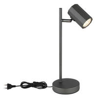 STOLNÍ LAMPA, GU10, 16,5/12/35 cm - šedá, Design, kov (16,5/12/35cm) - Globo