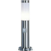 WEGELEUCHTE 12,7/45 cm   - Edelstahlfarben/Opal, Basics, Kunststoff/Metall (12,7/45cm) - Globo