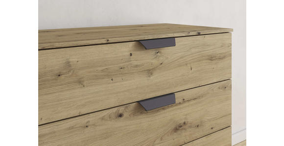 KOMMODE  in 80/81/42 cm  - Dunkelgrau/Eiche Artisan, Design, Holzwerkstoff/Metall (80/81/42cm) - Carryhome