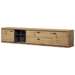 LOWBOARD  220/45/40 cm 2 Schublade(n) Typenauswahl, hängend  - Schwarz/Graphitfarben, Design, Glas/Holzwerkstoff (220/45/40cm) - Cantus