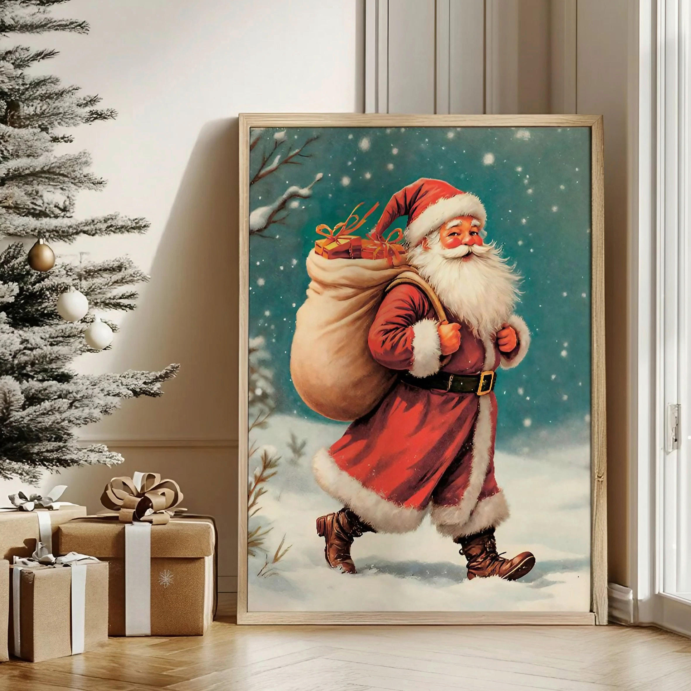 LEINWANDBILD 33/48/2 cm  - Rot/Opal, Basics, Holzwerkstoff (33/48/2cm) - X-Mas