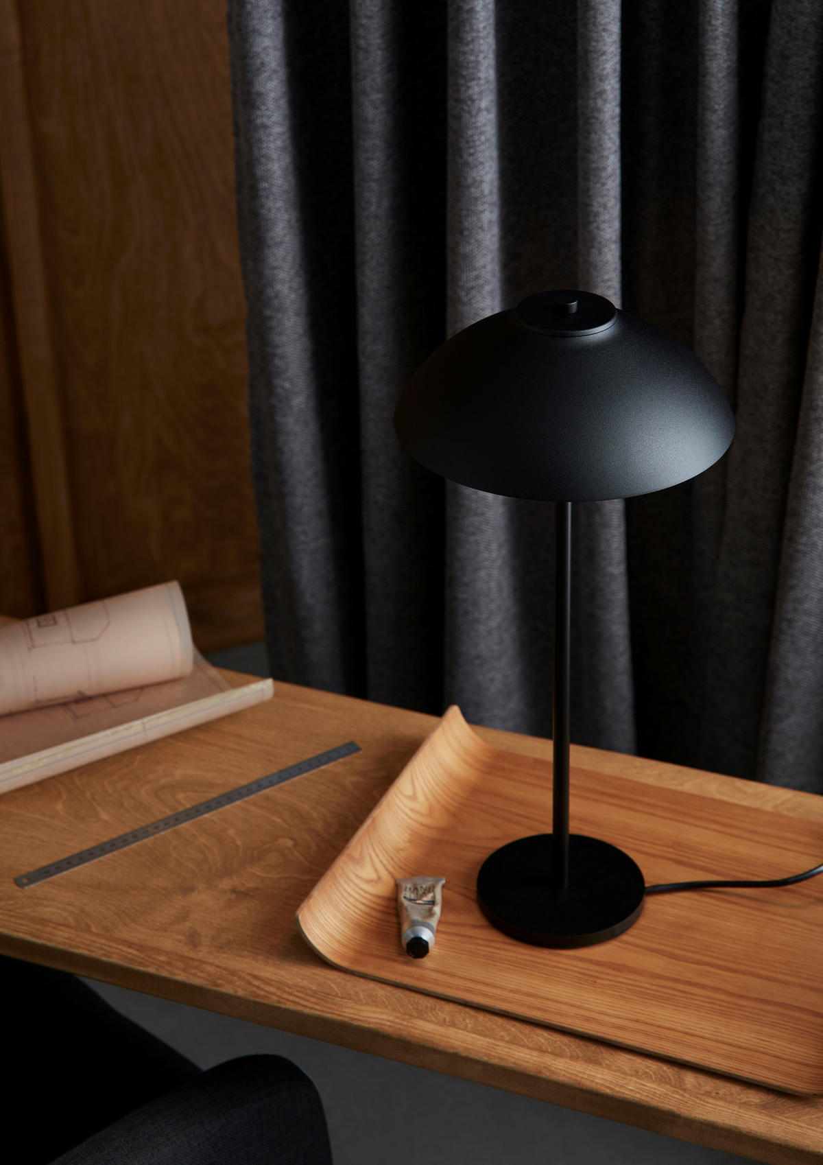 TISCHLEUCHTE 24/50 cm   - Schwarz, Design, Metall (24/50cm) - Belid
