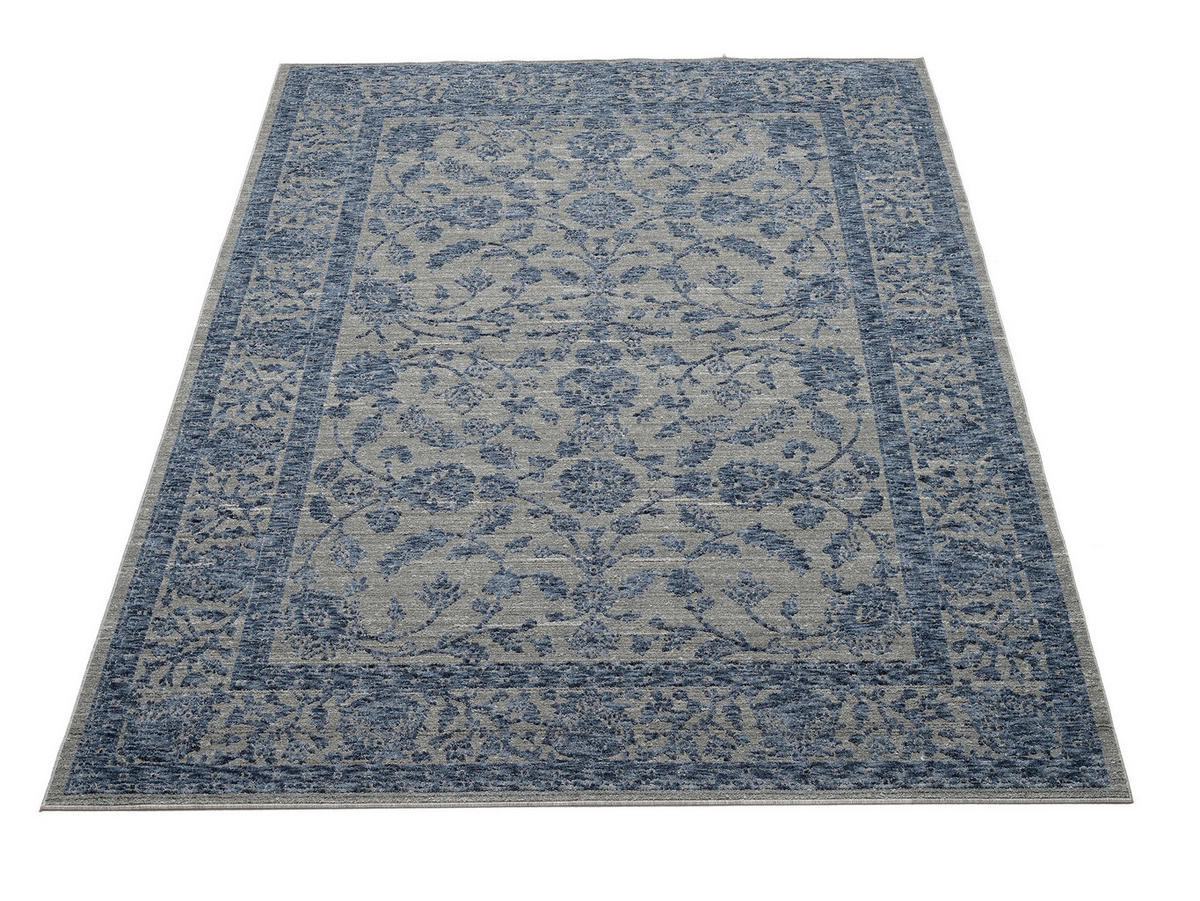 WEBTEPPICH 200/290 cm Denver Blau, Grau, Hellgrau, Hellblau, Dunkelblau, Dunkelgrau  - Blau/Dunkelgrau, Design, Textil (200/290cm) - Musterring