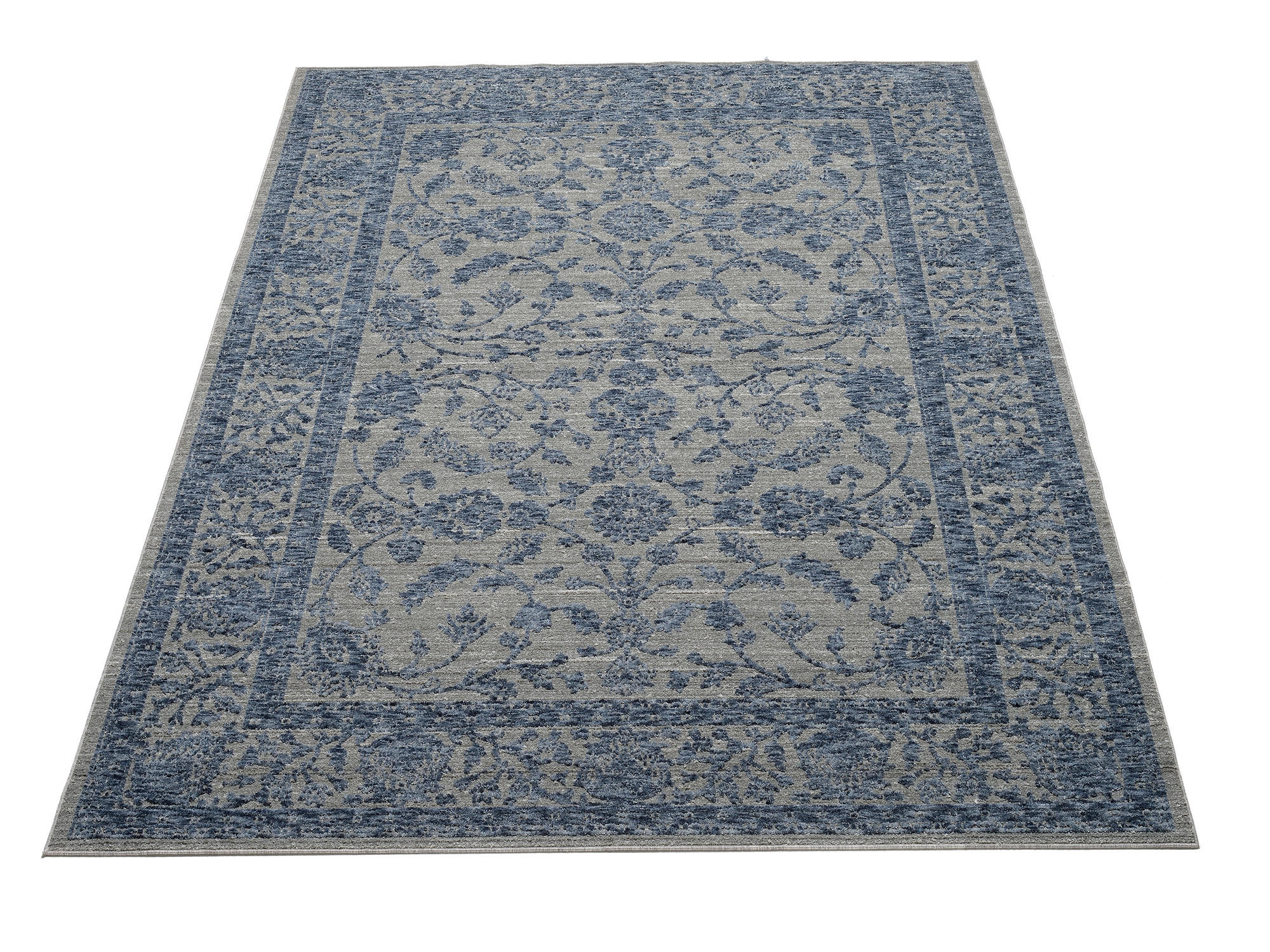 Thumbnail - Musterring Webteppich Denver, Blau, Grau, Hellgrau, Hellblau, Dunkelblau, Dunkelgrau, Textil, Abstraktes, rechteckig, 20...