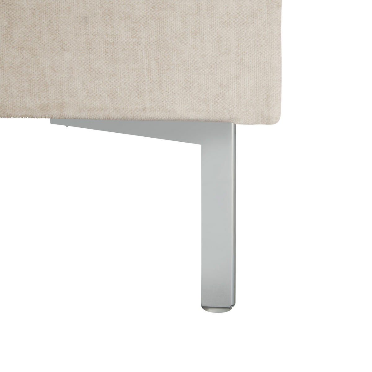 BOXSPRINGBETT 180/200 cm  in Beige  - Beige/Alufarben, MODERN, Textil (180/200cm) - MID.YOU