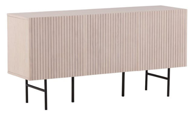 Livetastic Sideboard Schwarz, Weiß 150x75x42 cm