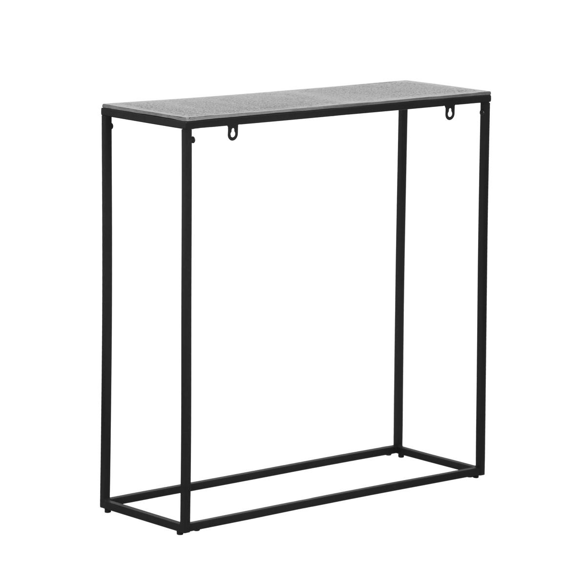 KONSOLENTISCH Schwarz, Silberfarben  - Silberfarben/Schwarz, Design, Metall (80/27/80cm) - Boxxx