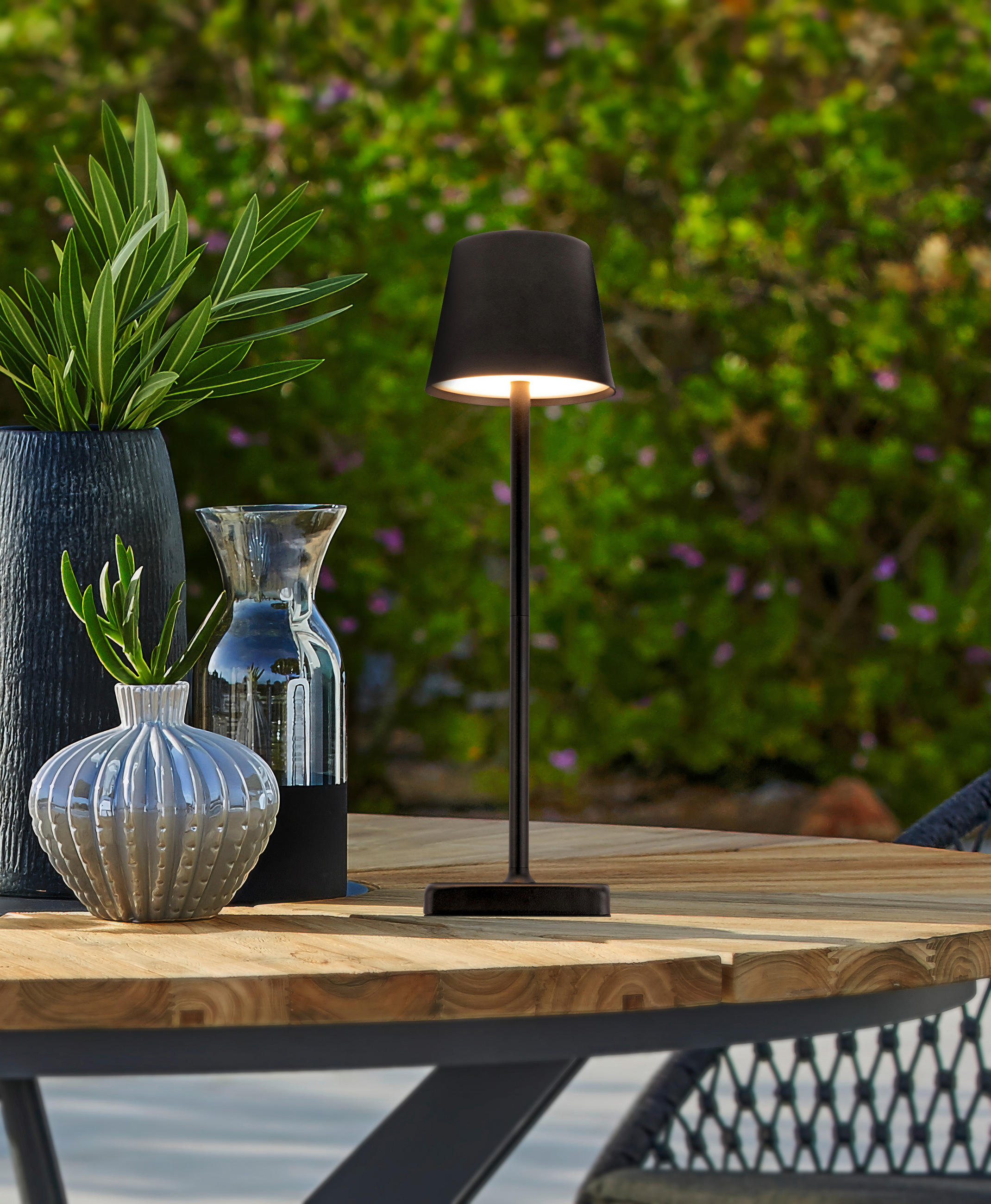 SOLARLEUCHTE 10,7/38 cm   - Schwarz/Weiß, Basics, Kunststoff/Metall (10,7/38cm) - Ambia Garden