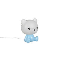 LED-TISCHLEUCHTE - Weiss/Hellblau, Lifestyle, Kunststoff (21/19/25,5cm)