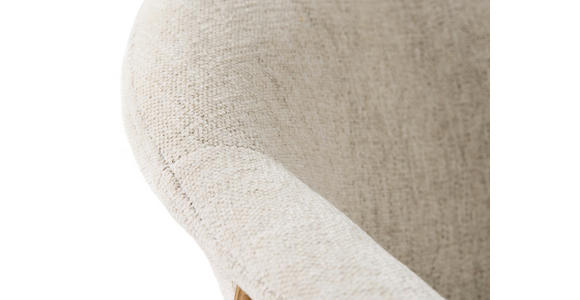 ARMLEHNSTUHL   Chenille  - Sandfarben/Eichefarben, KONVENTIONELL, Holz/Textil (63/81/63cm) - Ambia Home