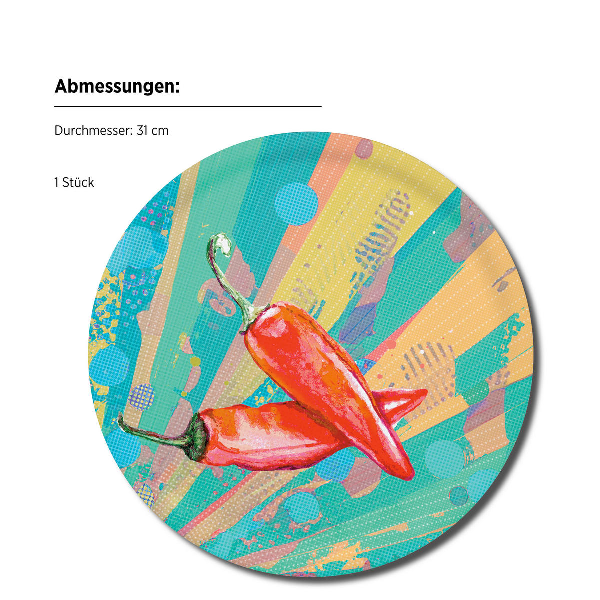 PIZZATELLER Porzellan 4-teilig POP  - Blau/Rot, Basics, Keramik (31/2cm) - Mäser