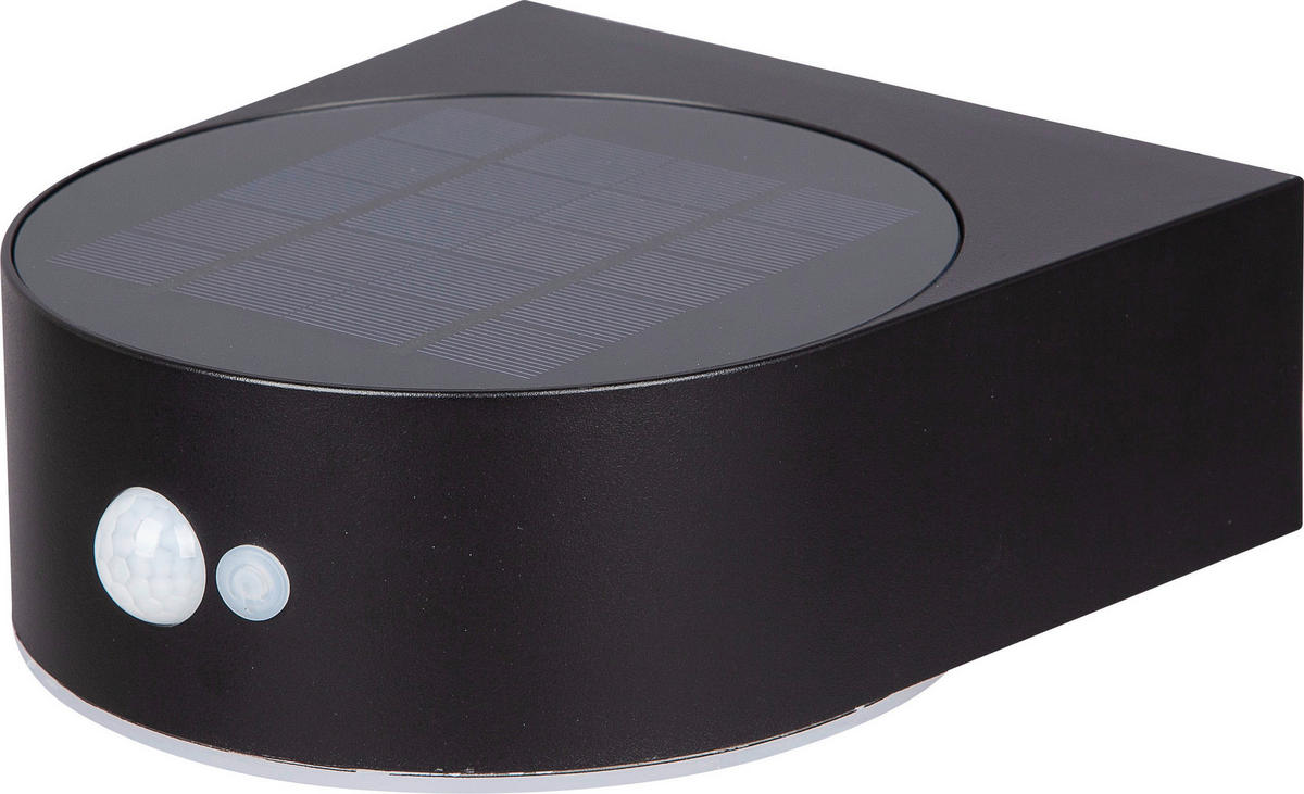 SZOLÁRLÁMPA  - fekete, Basics, műanyag (17,6/19,8/6,5cm) - Ambia Garden