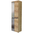 GARDEROBENSCHRANK  in 55/192/38 cm  - Eichefarben/Schwarz, KONVENTIONELL, Glas/Holzwerkstoff (55/192/38cm) - Xora