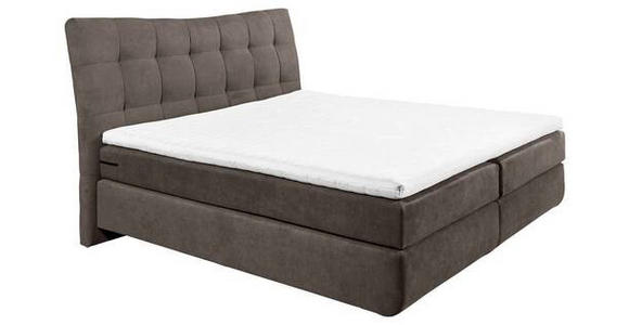 BOXSPRINGBETT 180/200 cm  in Braun, Grau  - Schwarz/Braun, Design, Kunststoff/Textil (180/200cm) - Esposa