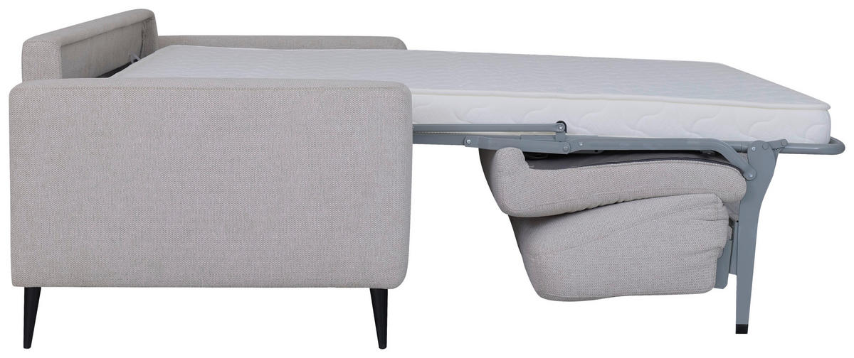 ROZKLADACIA POHOVKA, textil, béžová - čierna/béžová, Modern, kov/textil (219/92/101cm) - Livetastic