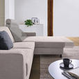 ECKSOFA in Webstoff Hellrosa  - Hellrosa/Schwarz, Design, Kunststoff/Textil (257/165cm) - Xora