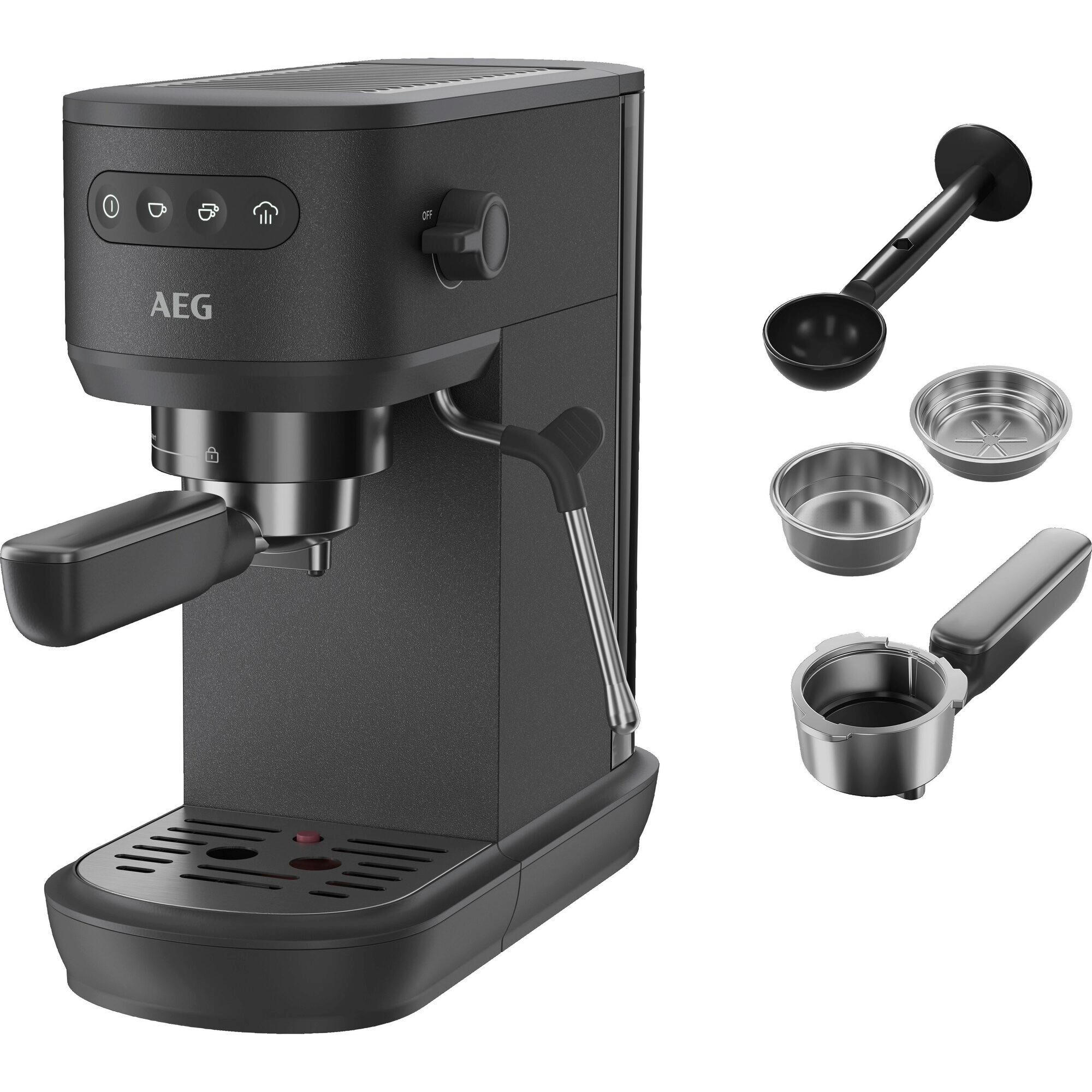 AEG Espressomaschine Design Collection Schwarz 14.8x40.1x30.6 cm