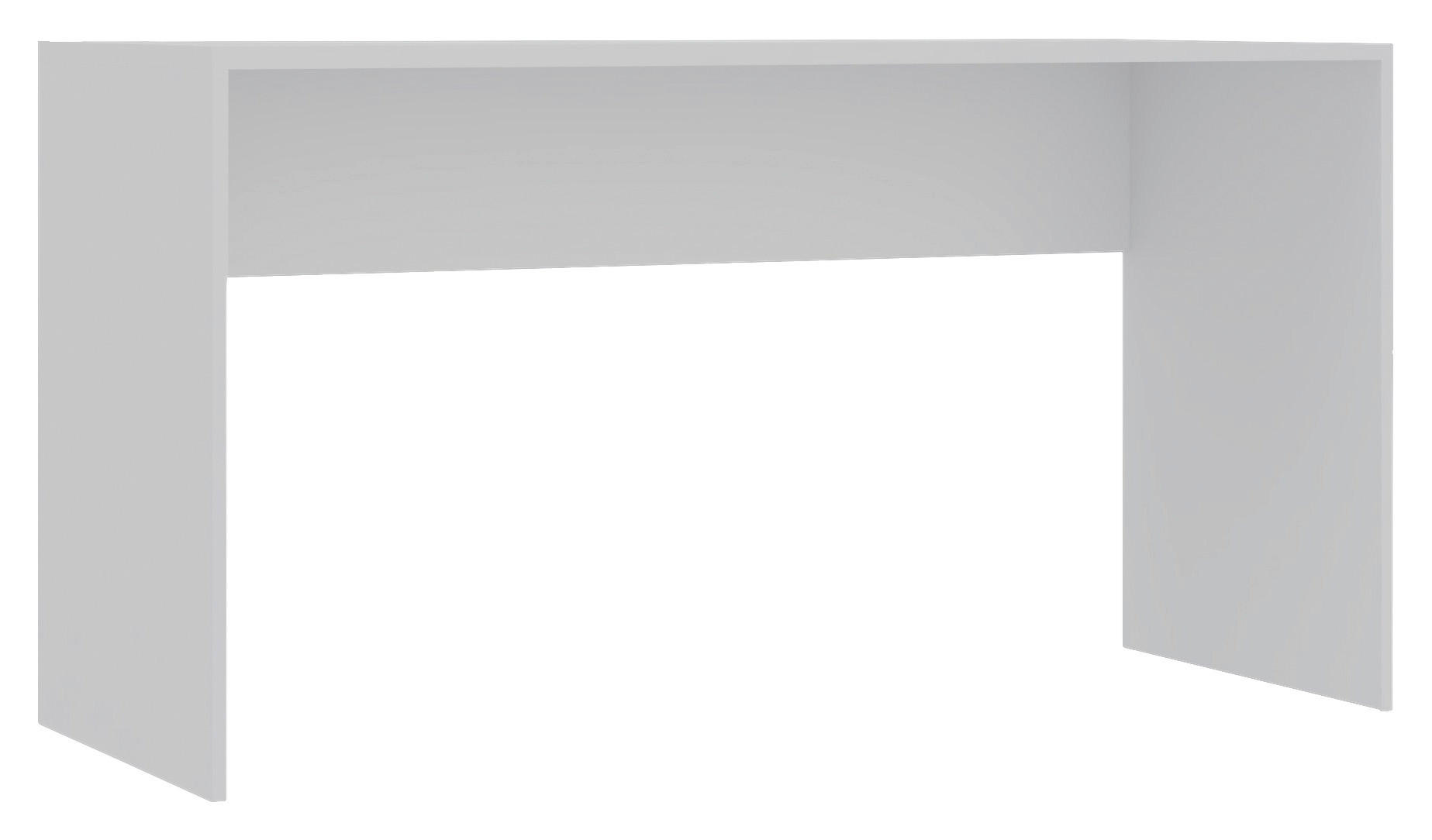 PÍSACÍ STÔL, biela, 135/73/54,4 cm - biela, Konventionell, kompozitné drevo (135/73/54,4cm) - Hom`in
