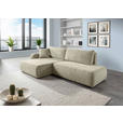 ECKSOFA Mintgrün Flachgewebe Zierkissen, Rückenkissen, Bettkasten, Schlaffunktion, Rücken echt, Liegefläche im Originalstoff  - Schwarz/Mintgrün, KONVENTIONELL, Kunststoff/Textil (145/260cm) - Carryhome