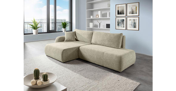 ECKSOFA Mintgrün Flachgewebe Zierkissen, Rückenkissen, Bettkasten, Schlaffunktion, Rücken echt, Liegefläche im Originalstoff  - Schwarz/Mintgrün, KONVENTIONELL, Kunststoff/Textil (145/260cm) - Carryhome
