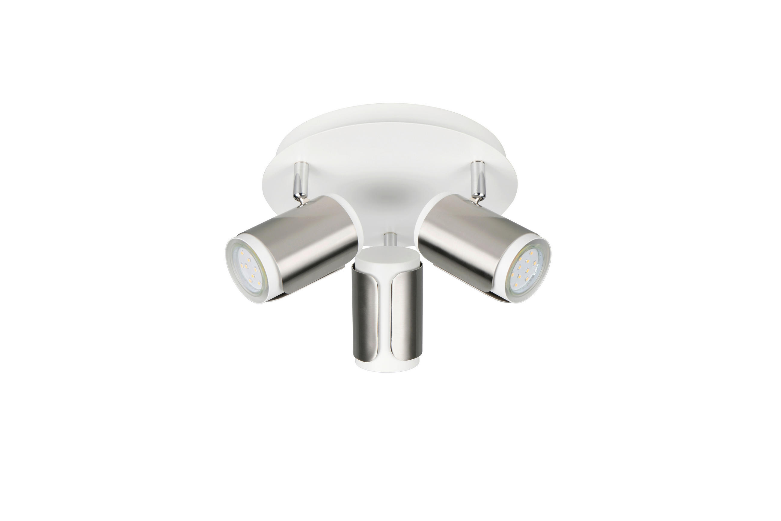 STRAHLER 30/16 cm  - Weiß/Nickelfarben, KONVENTIONELL, Metall (30/16cm) - Trio Leuchten