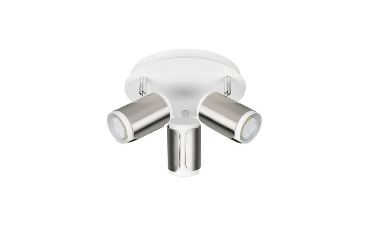 STRAHLER 30/16 cm  - Weiß/Nickelfarben, KONVENTIONELL, Metall (30/16cm) - Trio Leuchten