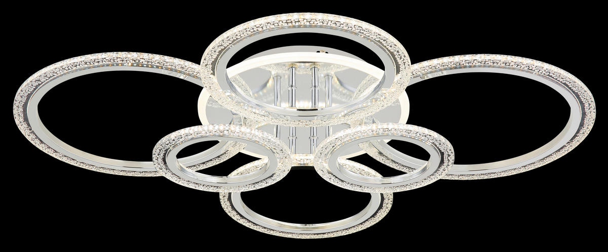 LED-DECKENLEUCHTE 78/60,5/11,5 cm   - Klar/Chromfarben, Design, Kunststoff/Metall (78/60,5/11,5cm) - Globo