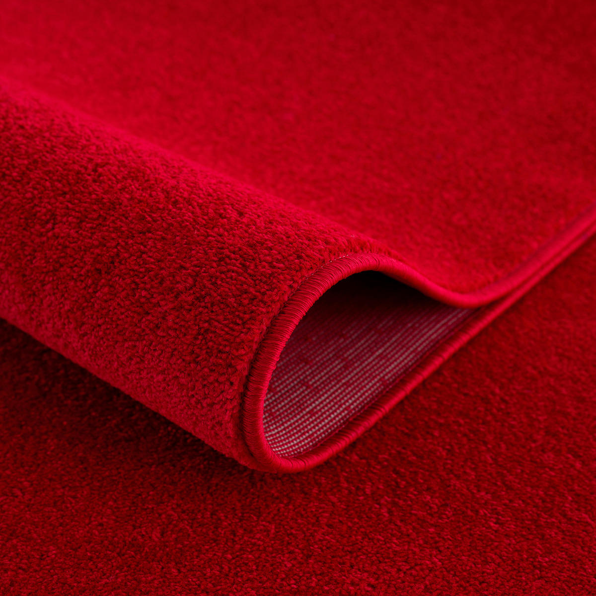 WEBTEPPICH 140/200 cm Uni Rot  - Rot, LIFESTYLE, Kunststoff/Textil (140/200cm)