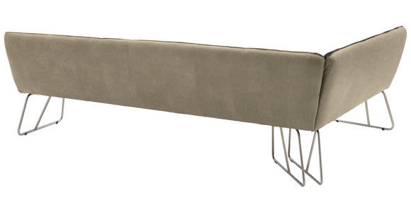 ECKBANK 174/284 cm in Anthrazit, Schwarz, Greige - Greige/Anthrazit, Design, Textil/Metall (174/284cm) - Dieter Knoll
