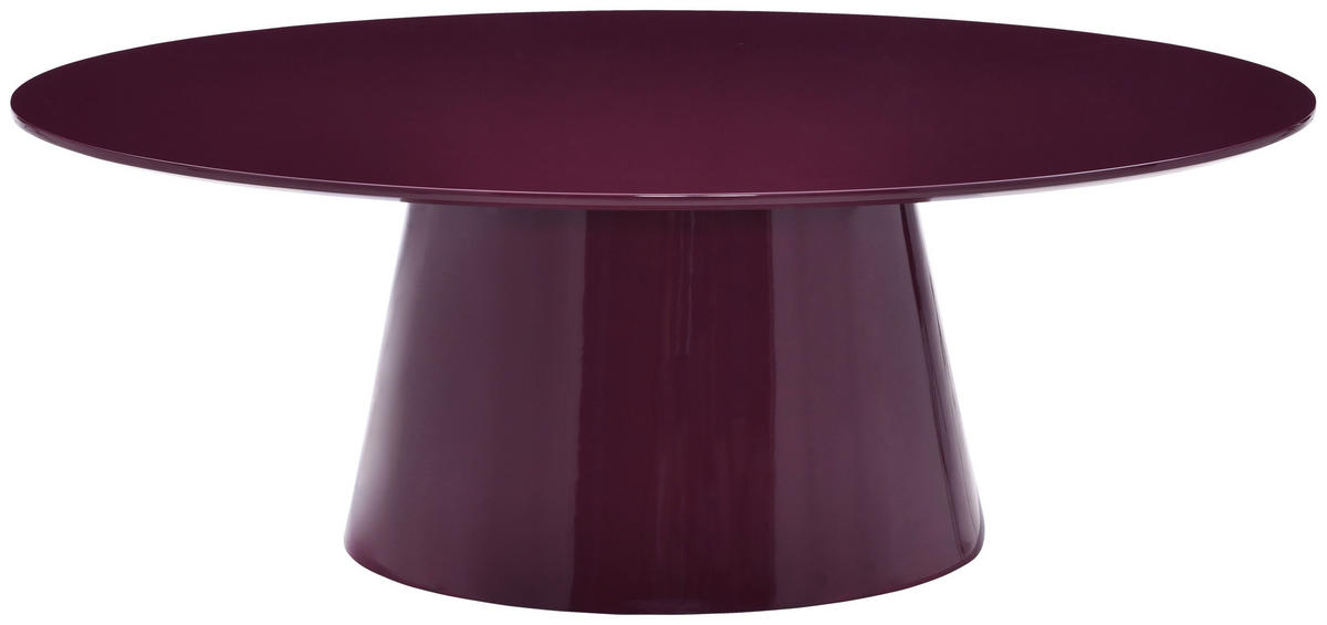COUCHTISCH 110/60/40 cm oval Bordeaux  - Bordeaux, Basics, Holzwerkstoff (110/60/40cm) - MID.YOU