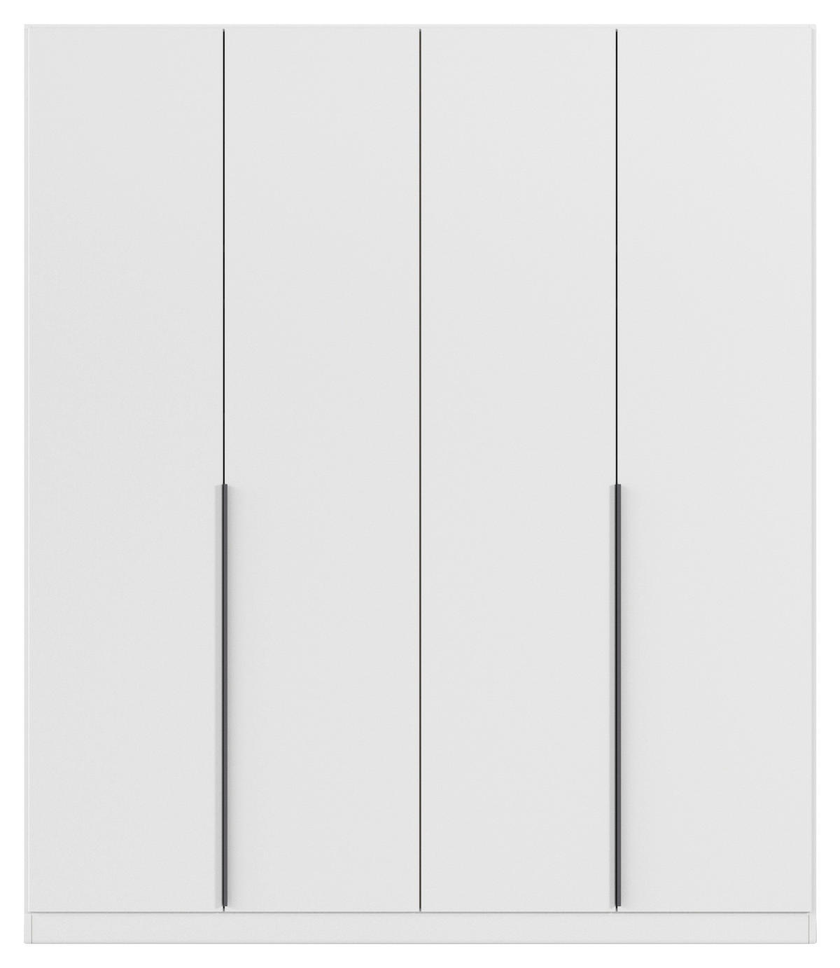 DREHTÜRENSCHRANK  in Weiß  - Weiß/Grau, MODERN, Holzwerkstoff/Metall (181/229/54cm) - Rauch Möbel