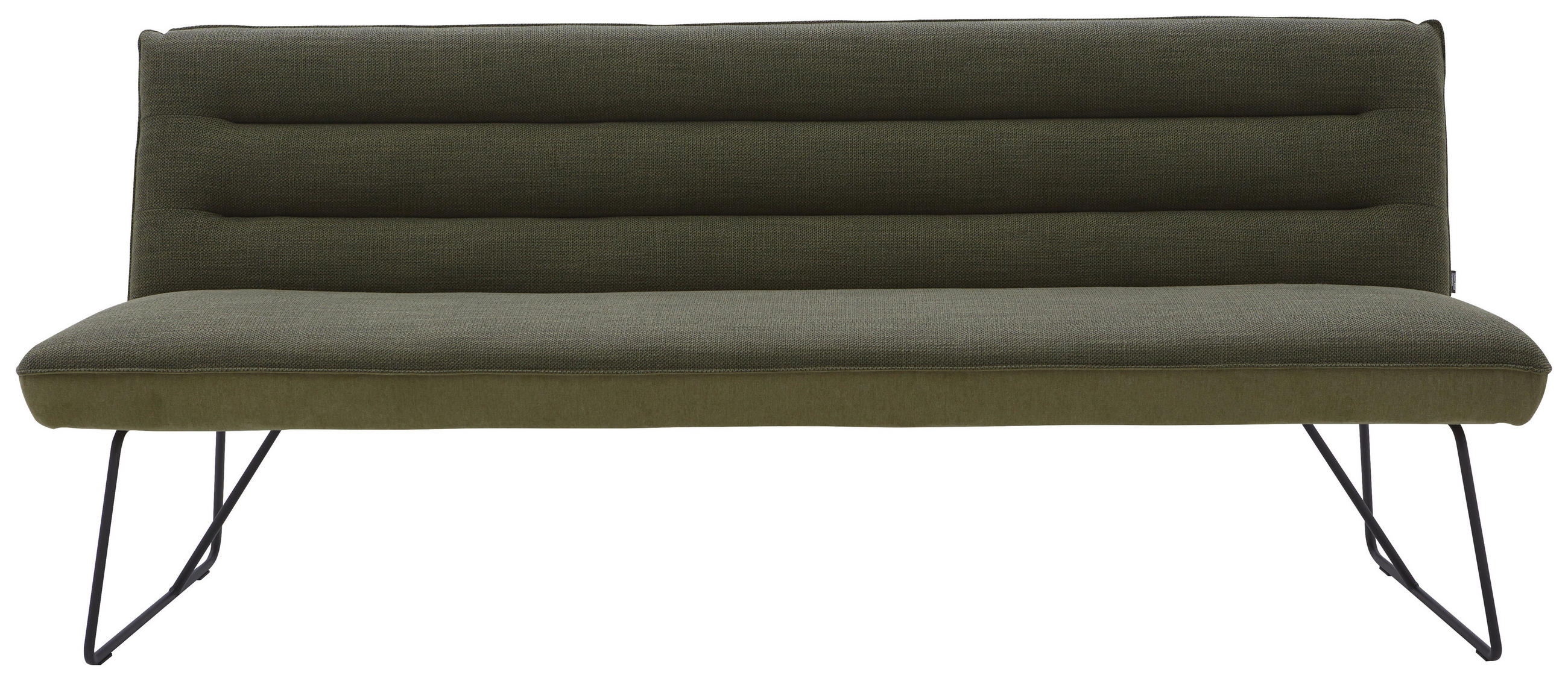 SITZBANK in Metall, Textil Grün, Schwarz  - Schwarz/Grün, Design, Textil/Metall (238/89/68cm) - Dieter Knoll