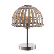 LAMPA STOLNÍ - šedá, Lifestyle, kov/dřevo (20/30cm)